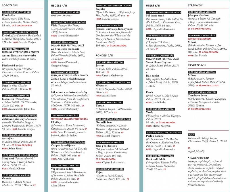 Mezinárodní filmový festival 3Kino. Filmový program.