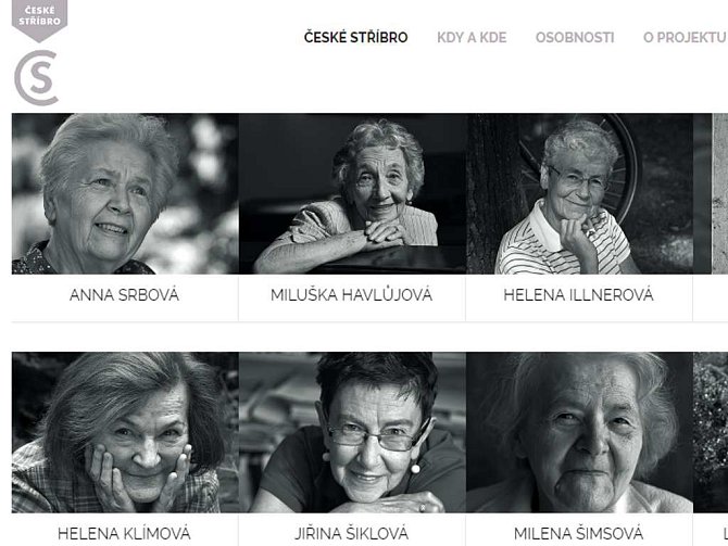 Některé z žen, jejichž příběhy představuje projekt České stříbro.