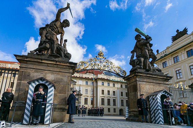 Brána gigantů na Pražském hradě.