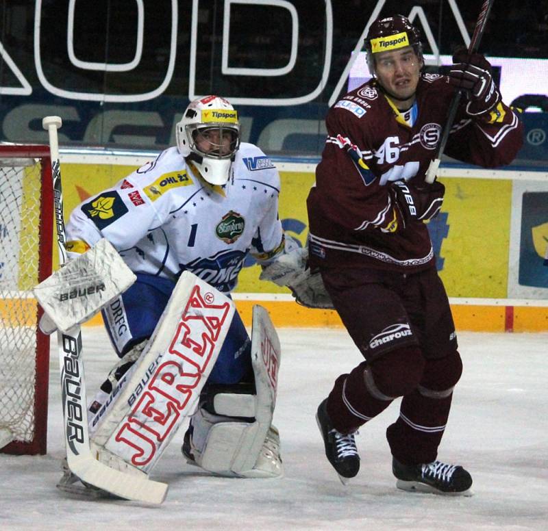 45. kolo hokejové Tipsport extraligy: HC Sparta Praha - HC Kometa Brno 2:3 (0:1, 0:1, 2:1).