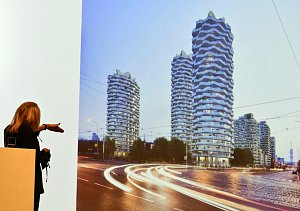 Architektka Eva Jiřičná představila 10. července 2019 v Praze projekt na přeměnu centra nového Žižkova, s nímž zvítězila v mezinárodní architektonické soutěži.
