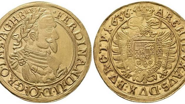 Dražba historických mincí při aukci Aurea Numismatika nazvaná 100 rarit.