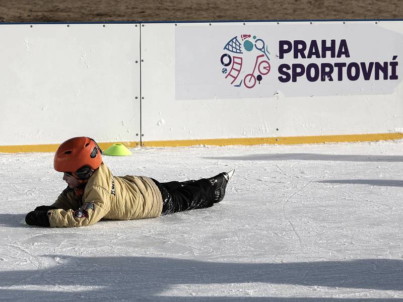 Kluziště na Letenské pláni je největší ledová plocha pod širým nebem v Praze.