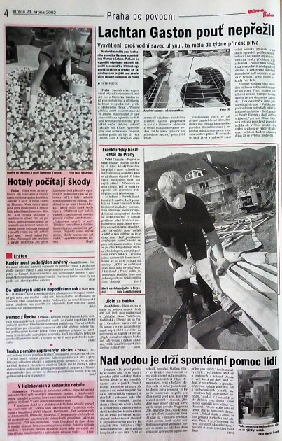 Večerník Praha 21. srpna 2002.