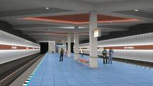 Návrh podoby stanice metra trasy D - Depo Písnice.