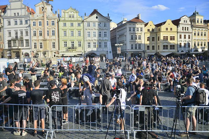 Demonstrace za živou kulturu na Staroměstkém náměstí 27. 7. 2020