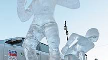 Ledové sochy na náměstí Republiky