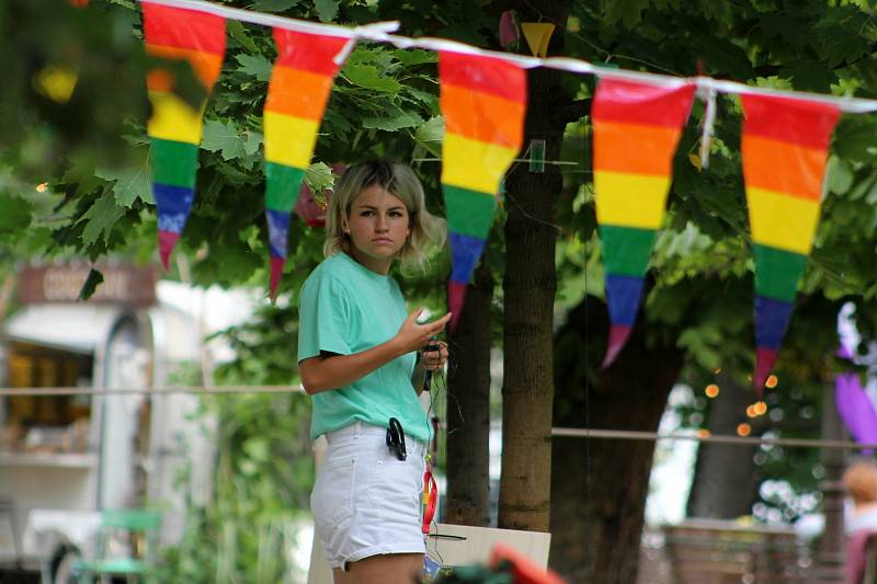 Přípravy na Prague Pride 2021.