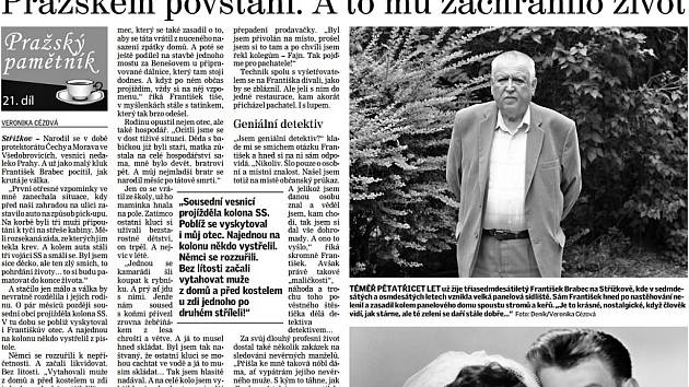 Část strany 2 tištěného vydání Pražského deníku ze soboty 21. června 2014.