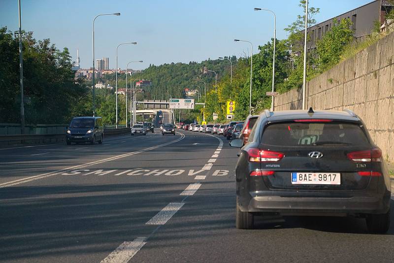 Barrandovský most - sjezd na Brno - Modřany - Braník