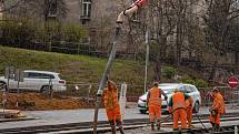 Rekonstrukce tramvajové trati a prodloužení kolejí až ke stanici metra Pankrác.