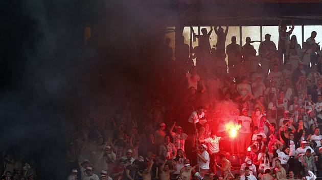 Zápas 23. kola fotbalové Synot ligy AC Sparta Praha - SK Slavia Praha, hraný v sobotu 11. dubna 2015 na Letné.