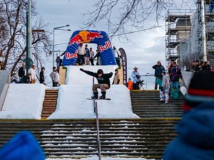 Street snowboardingová exhibice  na Výstaviště v pražských Holešovicích ve středu 21. února