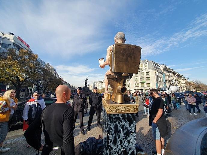 Demonstrace na Václavském náměstí 28. října 2022