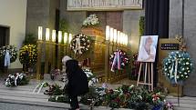 Z posledního rozloučení se scenáristkou a režisérkou Marií Poledňákovou ve velké obřadní síni krematoria v pražských Strašnicích.