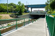 Nový podjezd na cyklostezce pod mostem v ulici Čuprova.