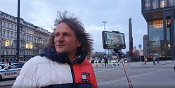 Miroslav Ševčík na demonstraci 11. března.