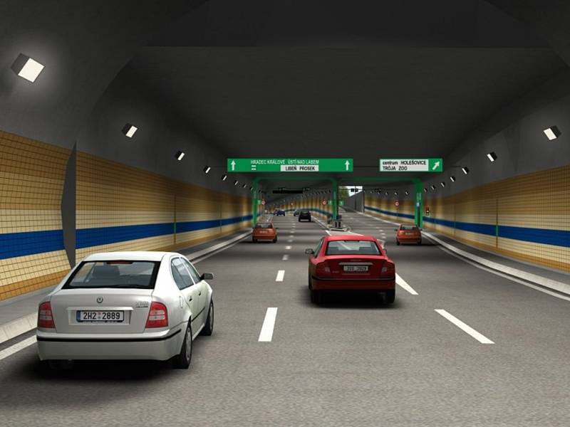 Pražský tunel Blanka - vizualizace.