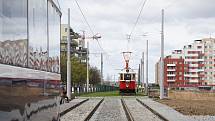 Slavnostní zahájení provozu na nové tramvajové trati Sídliště Barrandov - Holyně.