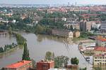 Povodně z roku 2002 v Praze. Podbaba.