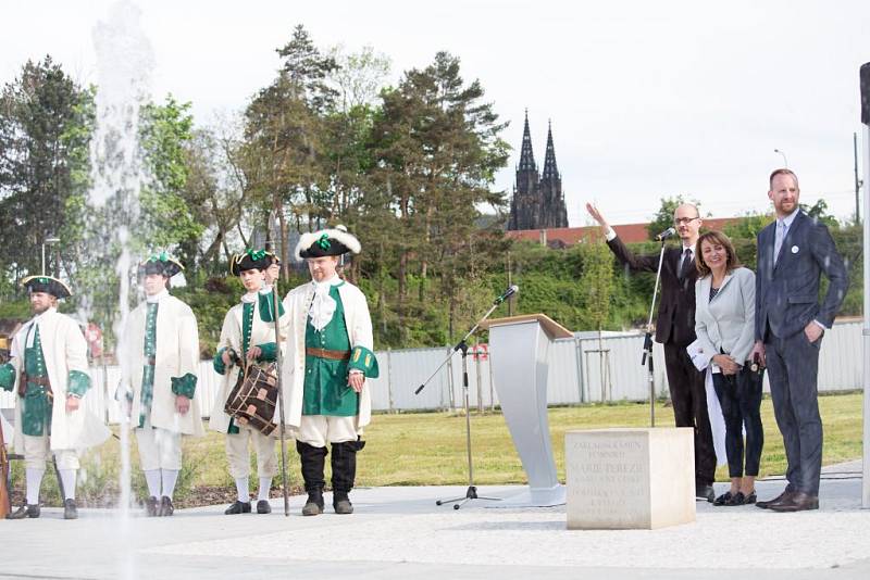 Odhalení základního kamene pomníku Marie Terezie dne 13.05.2017.