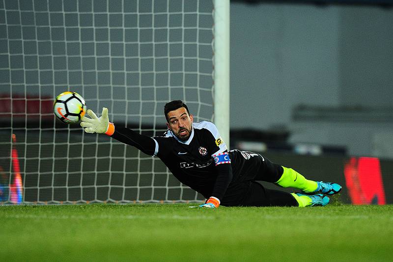 Fotbalové utkání HET ligy mezi celky AC Sparta Praha a FC Zbrojovka Brno 4. března v Praze. Dušan Melichárek.