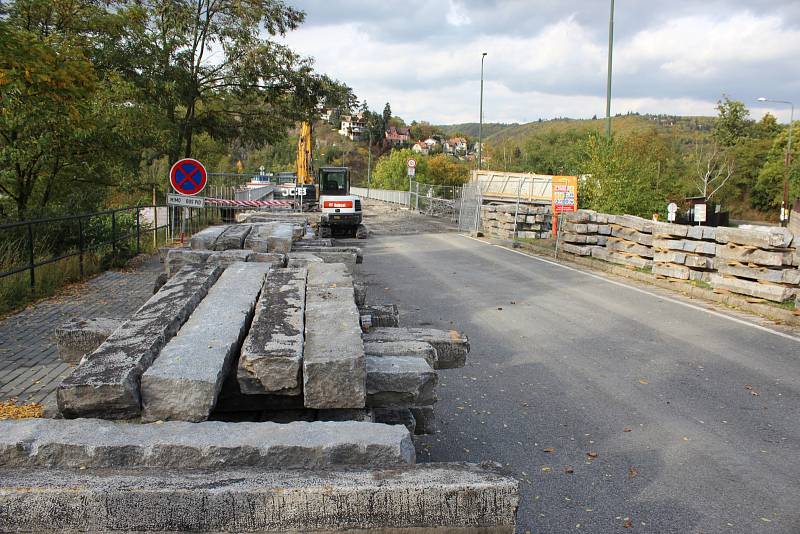 Rekonstrukce mostu ve středočeské obci Davle