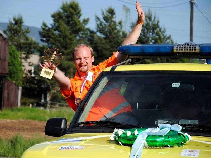 Z mezinárodní soutěže záchranných služeb Rallye Rejvíz.