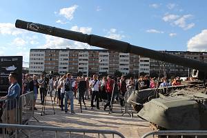 Ze zahájení výstavy zneškodněné vojenské techniky ruské okupační armády, kterou do Prahy přivezlo ukrajinské ministerstvo vnitra.