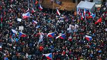Dvaatřicáté výročí Sametové revoluce v Praze.