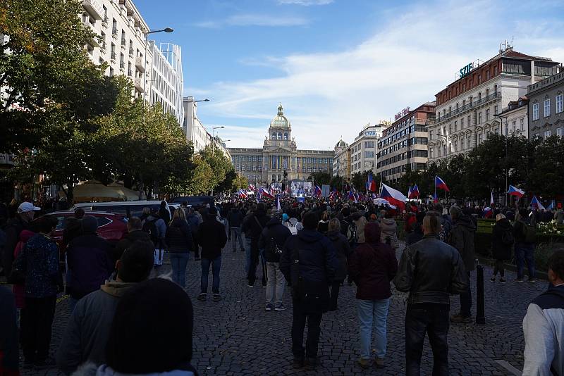 Demonstrace na Václavském náměstí, 28. září 2022