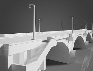 Vizualizace opravy Libeňského mostu v Praze.