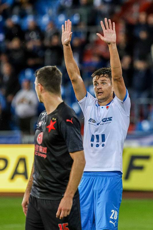 Utkání 6. kola fotbalové Fortuna ligy: FC Baník Ostrava - Slavia Praha, 4. října 2020 v Ostravě. Jakub Pokorný z Ostravy.