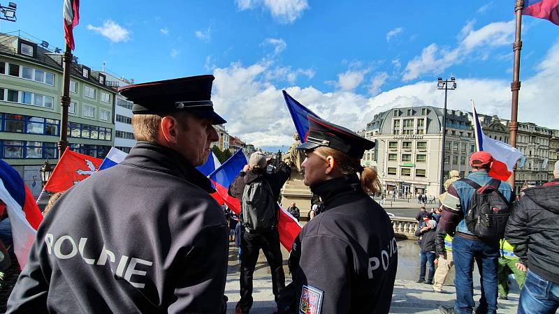 Demonstrace na Václavském náměstí, 28. 9. 2022