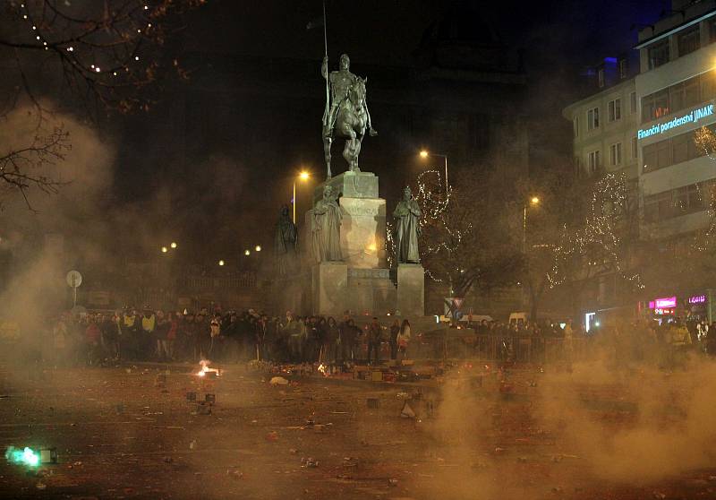 Novoroční oslavy v centru Prahy 1.ledna