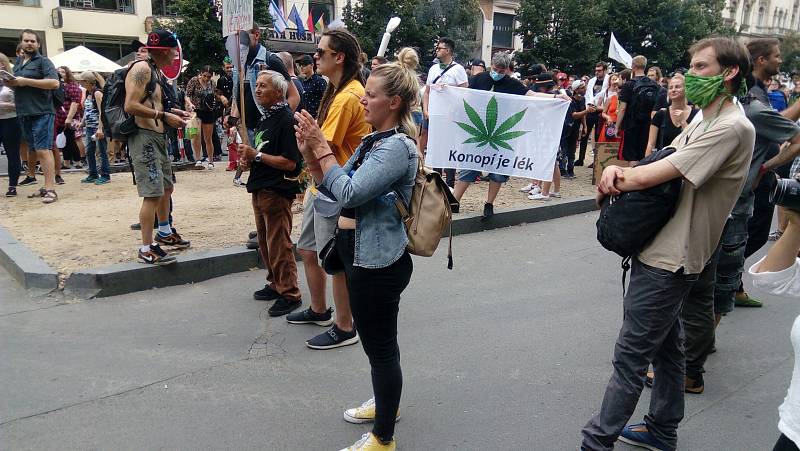 Million Marihuana March 2020. Václavské náměstí.