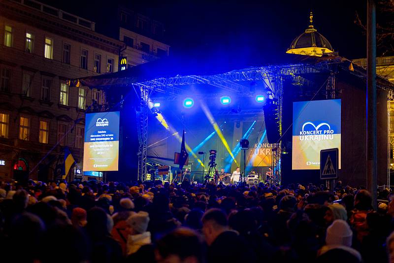 Z Koncertu pro Ukrajinu - Václavské náměstí 1. března 2022.