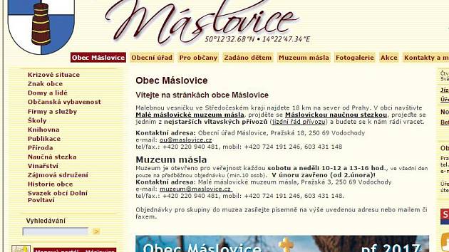 obec Máslovice