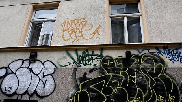 Graffiti v Praze 3.