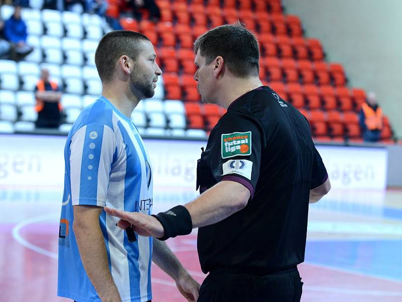 III. zápas čtvrtfinále play off Chance futsal ligy: SK Slavia Praha - SK Interobal Plzeň 5:0 (1:0), 25. dubna 2016.