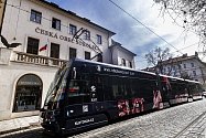 Sletová tramvaj v Praze.