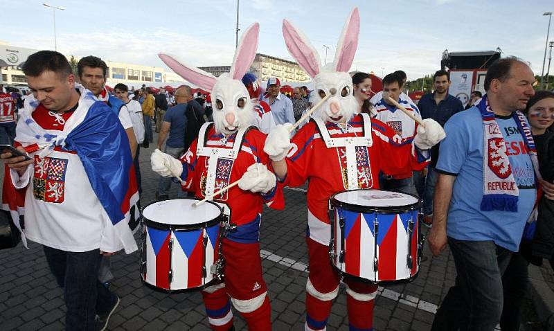 Hokejové utkání mistrovství světa mezi Českou republikou a Kanadou v pražské O2 Areně