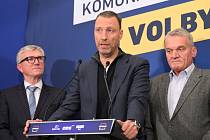 Zleva: Zdeněk Zajíček, Jan Wolf a Bohuslav Svoboda z koalice Spolu.