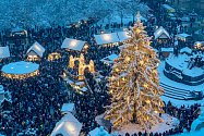 Rozsvícení vánočního stromu na Staroměstském náměstí.