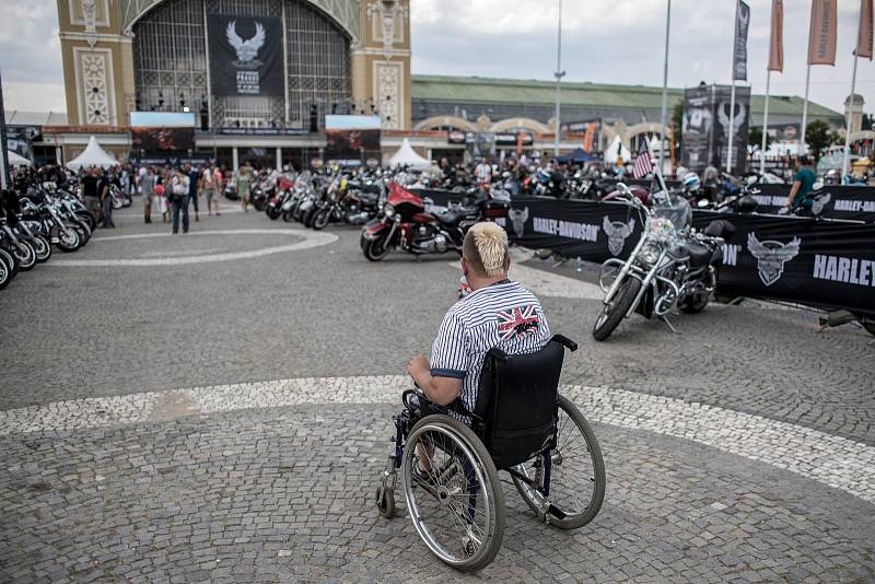 Příznivci americké motocyklové značky Harley-Davidson se sešli 5. července 2018 na pražském Výstavišti, aby oslavili 115. výročí značky.