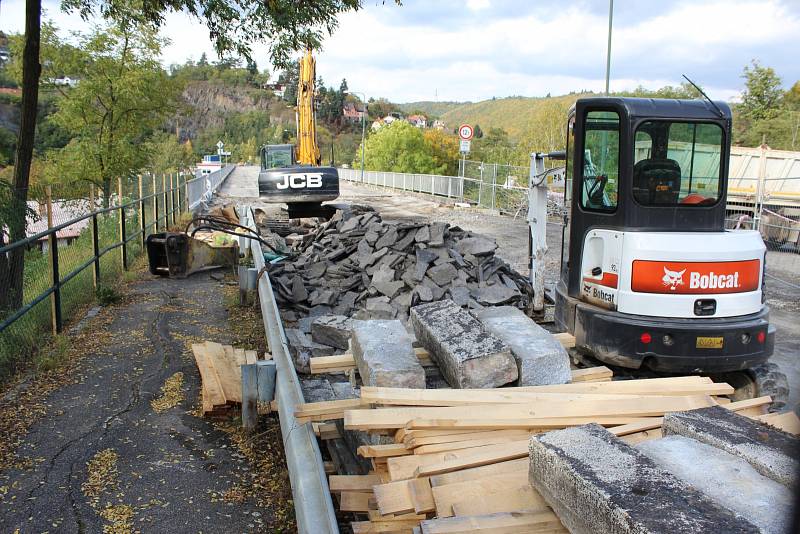 Rekonstrukce mostu ve středočeské obci Davle