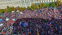 Demonstrace na Václavském náměstí, 28. 9. 2022