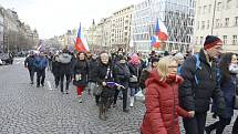 Demonstrace v Praze 30. ledna 2022.
