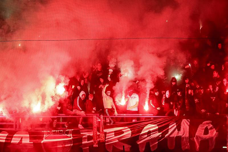 Zápas 14. kola FORTUNA:LIGY mezi Sparta Praha a Slavia Praha, hraný 4. listopadu v Praze.