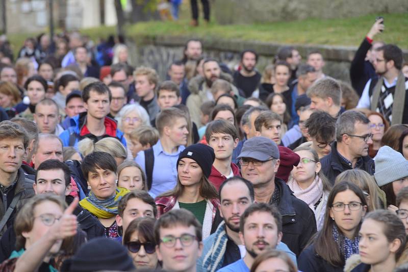 Připomínka událostí 17. listopadu v Praze. Albertov a pochod z něj. 17. listopad 2019